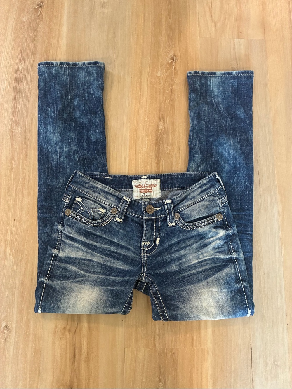 Big Star Womens Faded Blue Skinny Jeans vintage collection